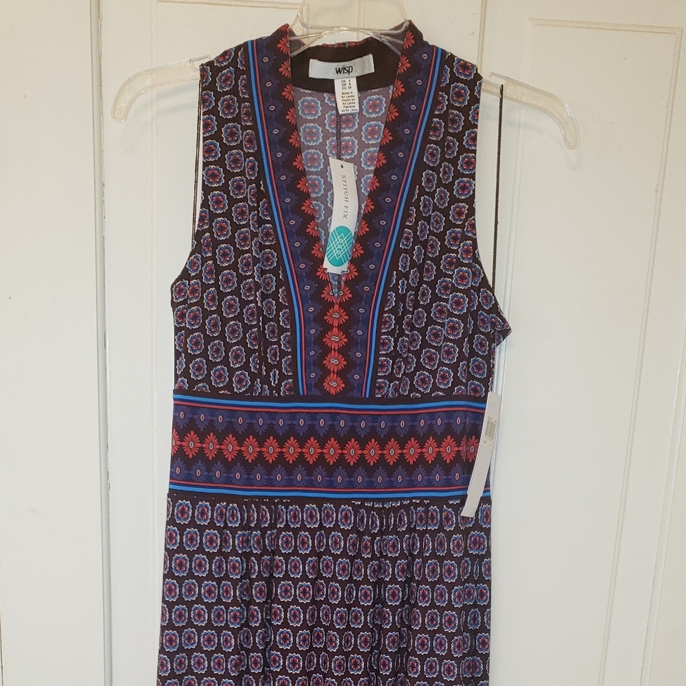 Sleeveless V-Neck Wisp Ella Jersey Maxi Dress